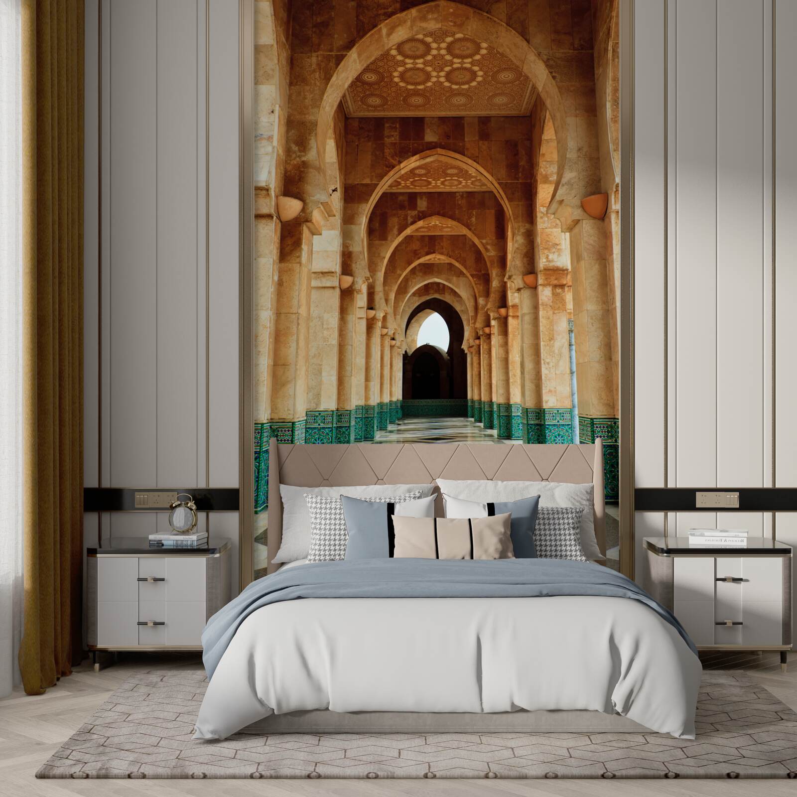 Фотошпалери Арки в східному стилі з мармуровою підлогою
