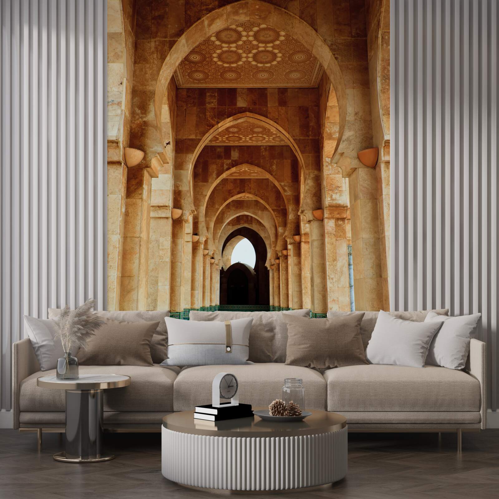 Фотошпалери Арки в східному стилі з мармуровою підлогою