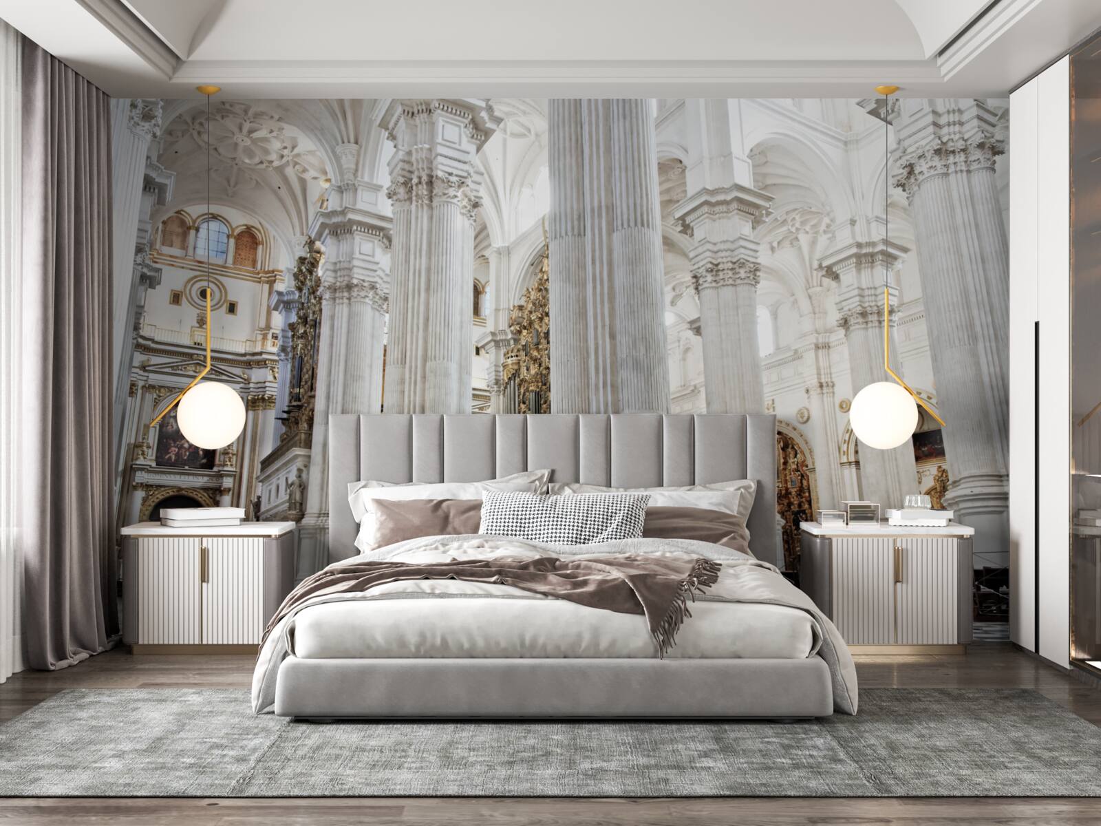 Фотошпалери арки на піднесених стовпах храму