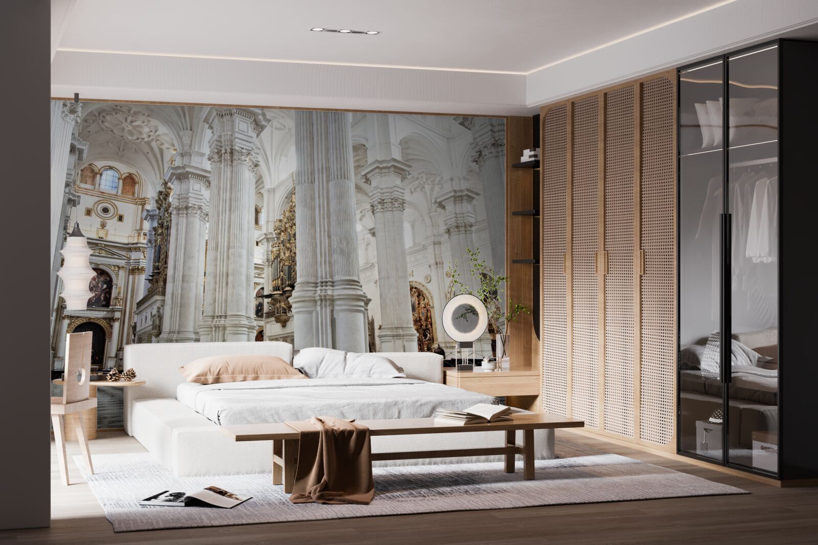 Фотошпалери арки на піднесених стовпах храму