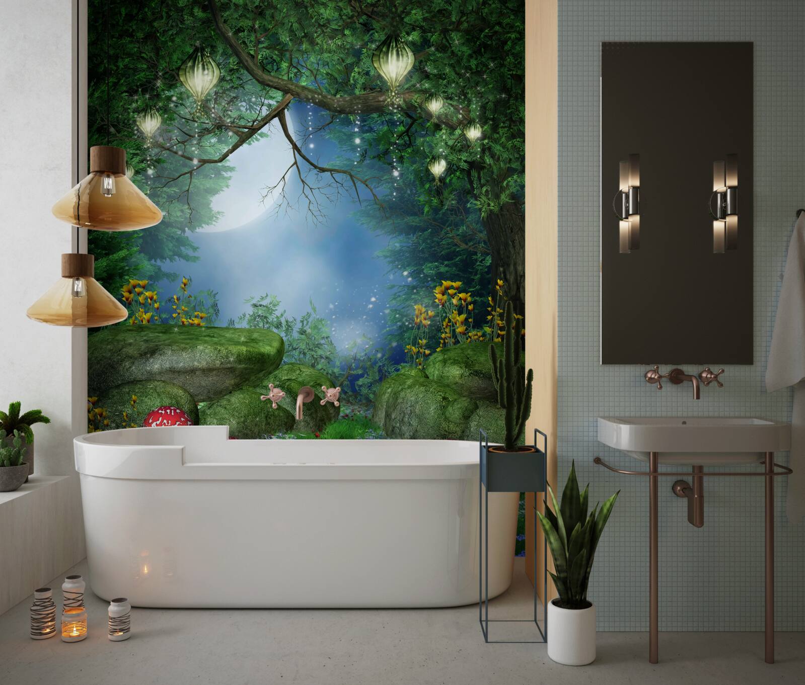 Фотошпалери чарівний нічний шлях