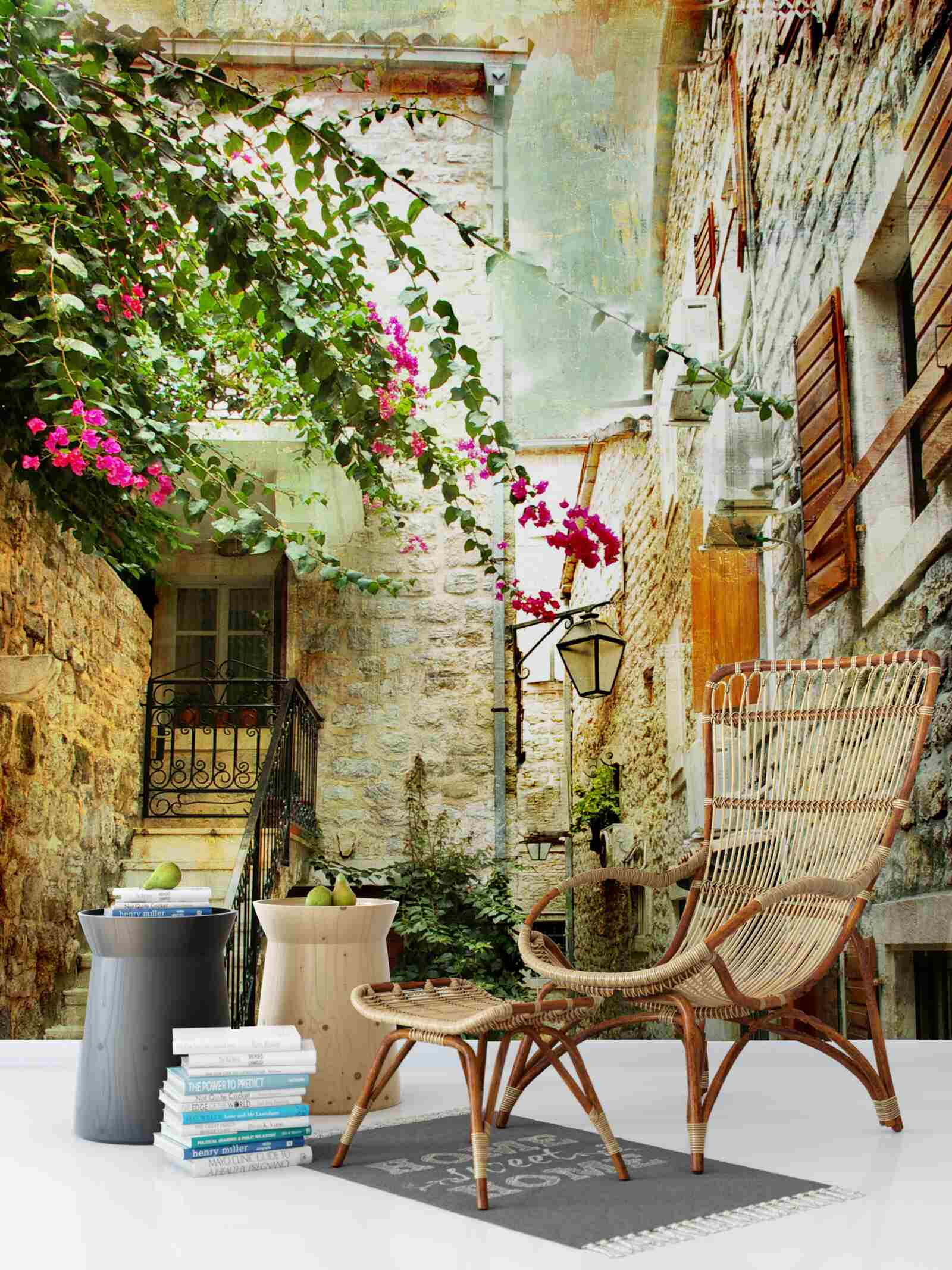 Фотошпалери акварель із зображенням старовинної вулиці