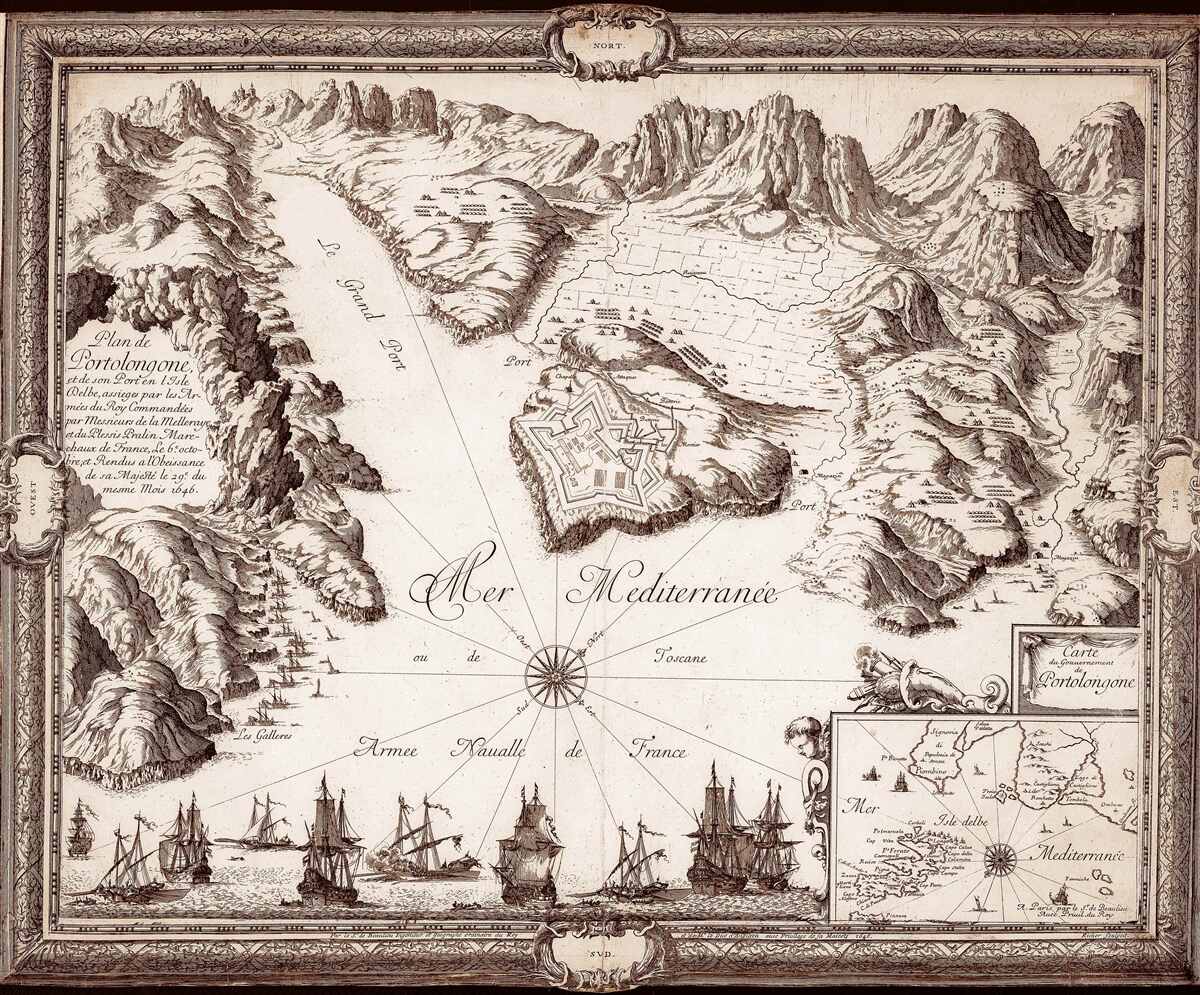 Фотошпалери стародавня карта архіпелагів в океані