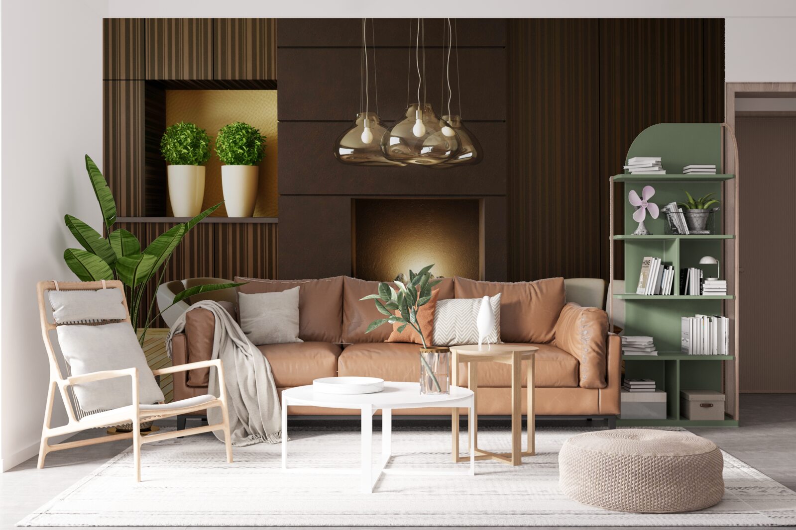 Фотошпалери комунікаційна зона біля каміна