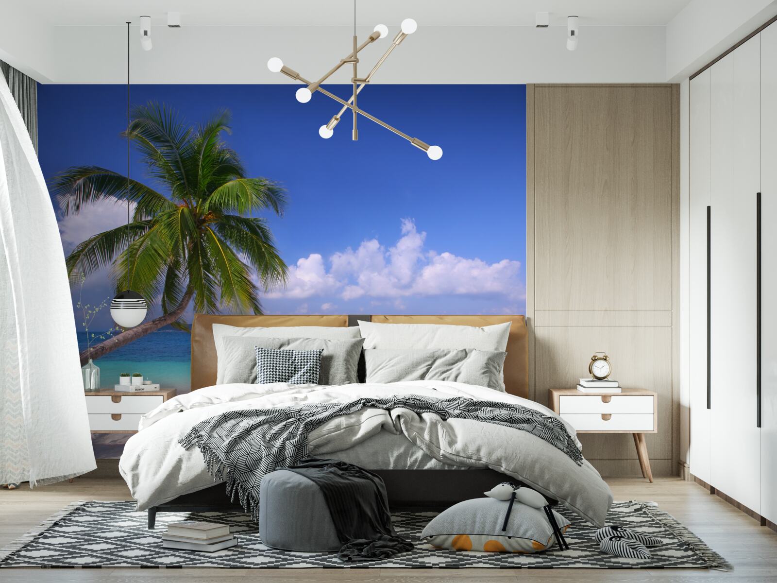 Фотошпалери пальма на ідилічному березі