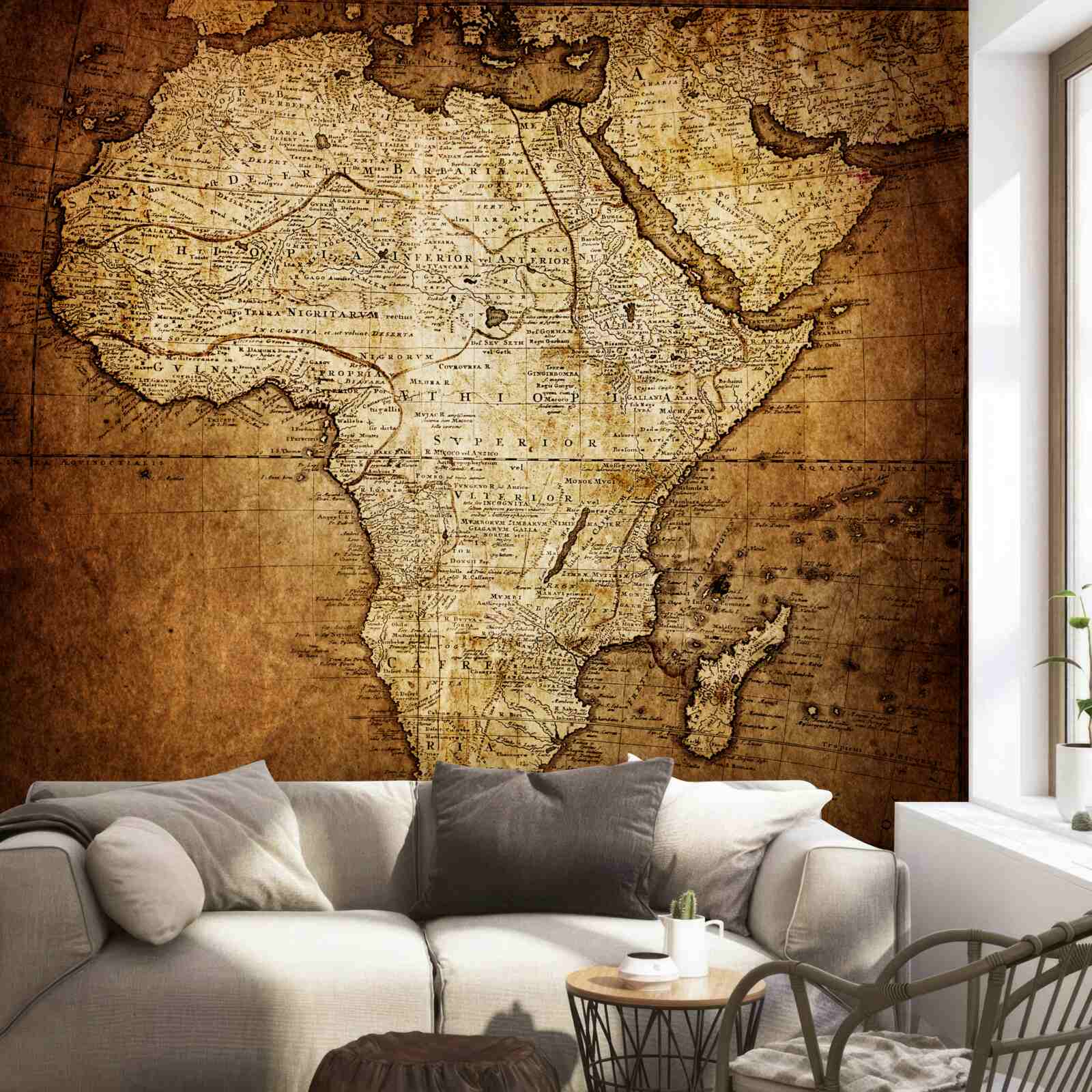 Фотошпалери великий розмір африки на карті