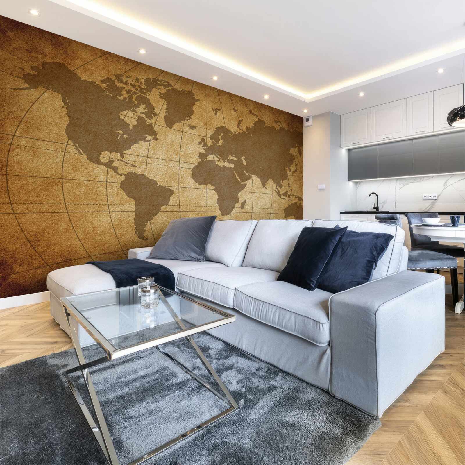 Фотошпалери глобус, викладений як карта світу