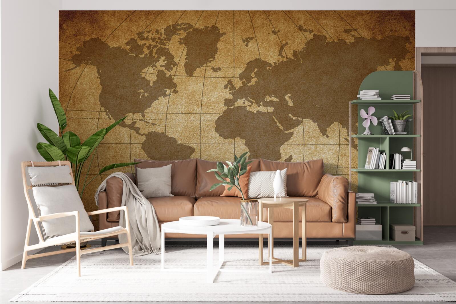 Фотошпалери глобус, викладений як карта світу