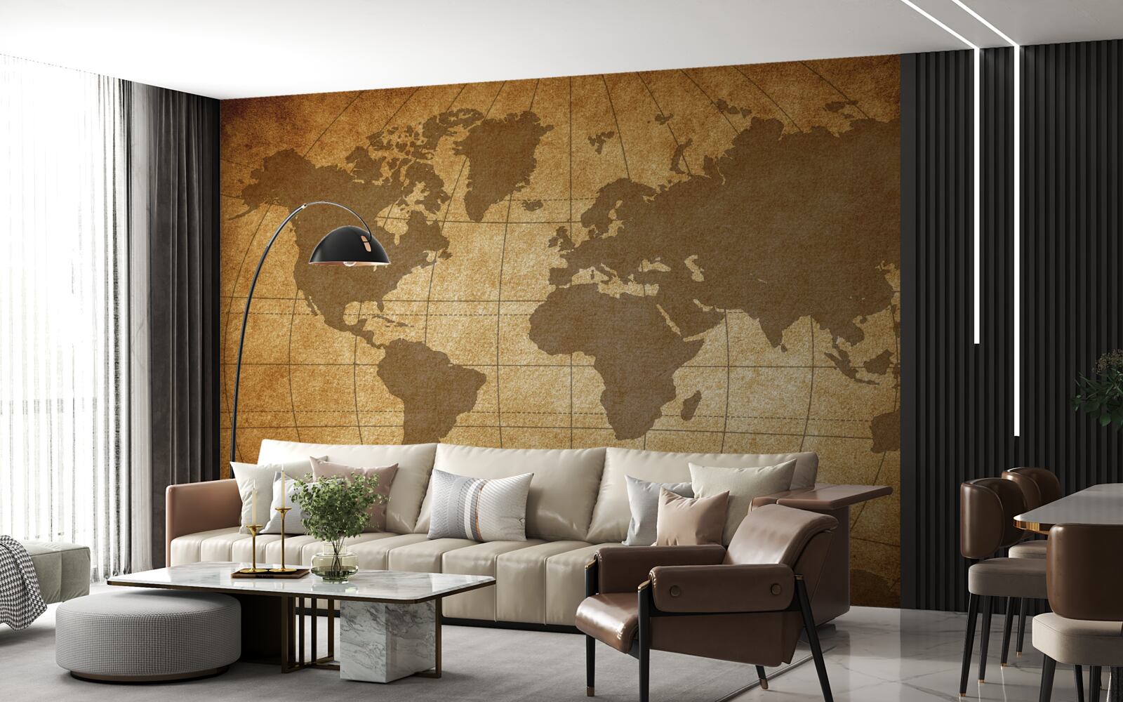 Фотошпалери глобус, викладений як карта світу