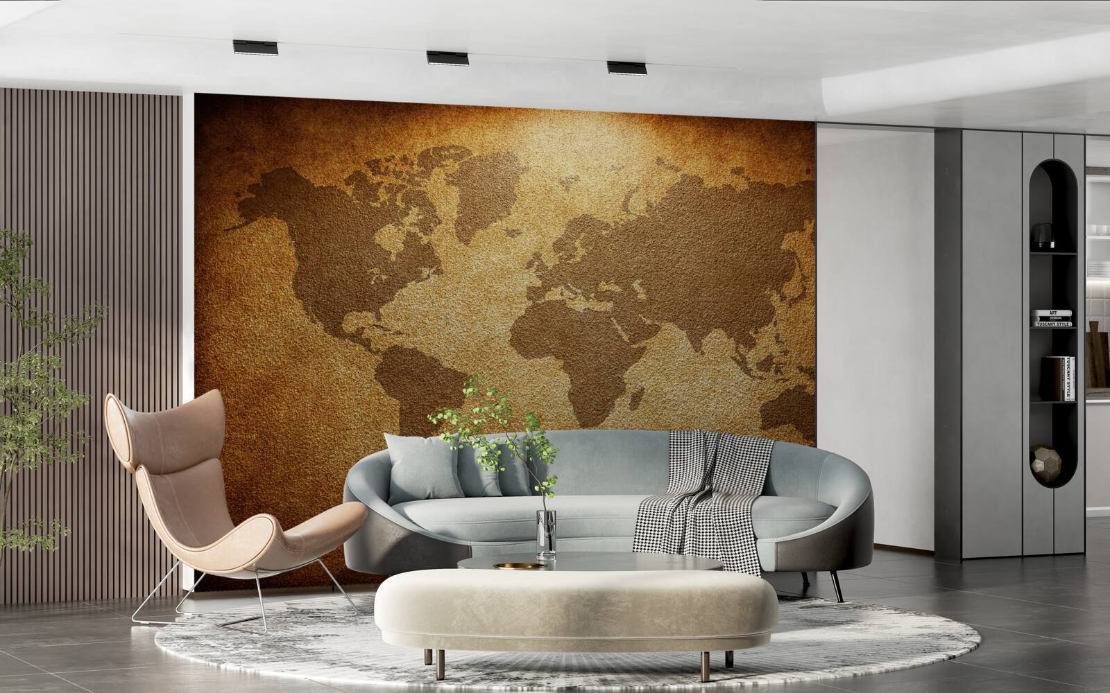 Фотошпалери глобус з континентами