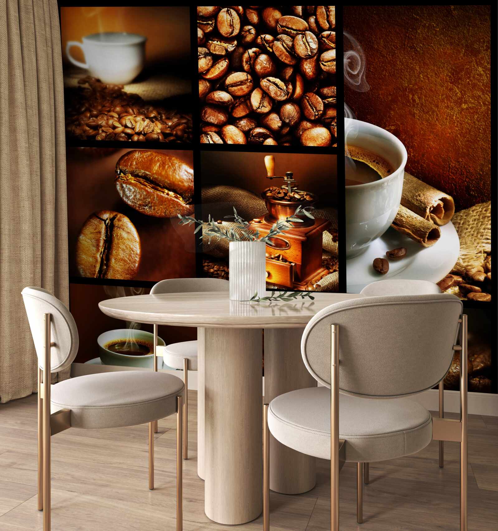 Фотошпалери склад кавових зерен і самого напою