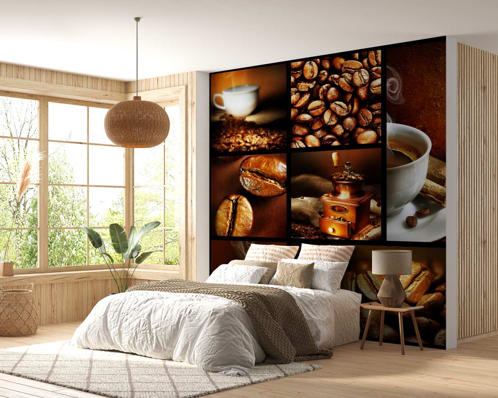 Фотошпалери склад кавових зерен і самого напою