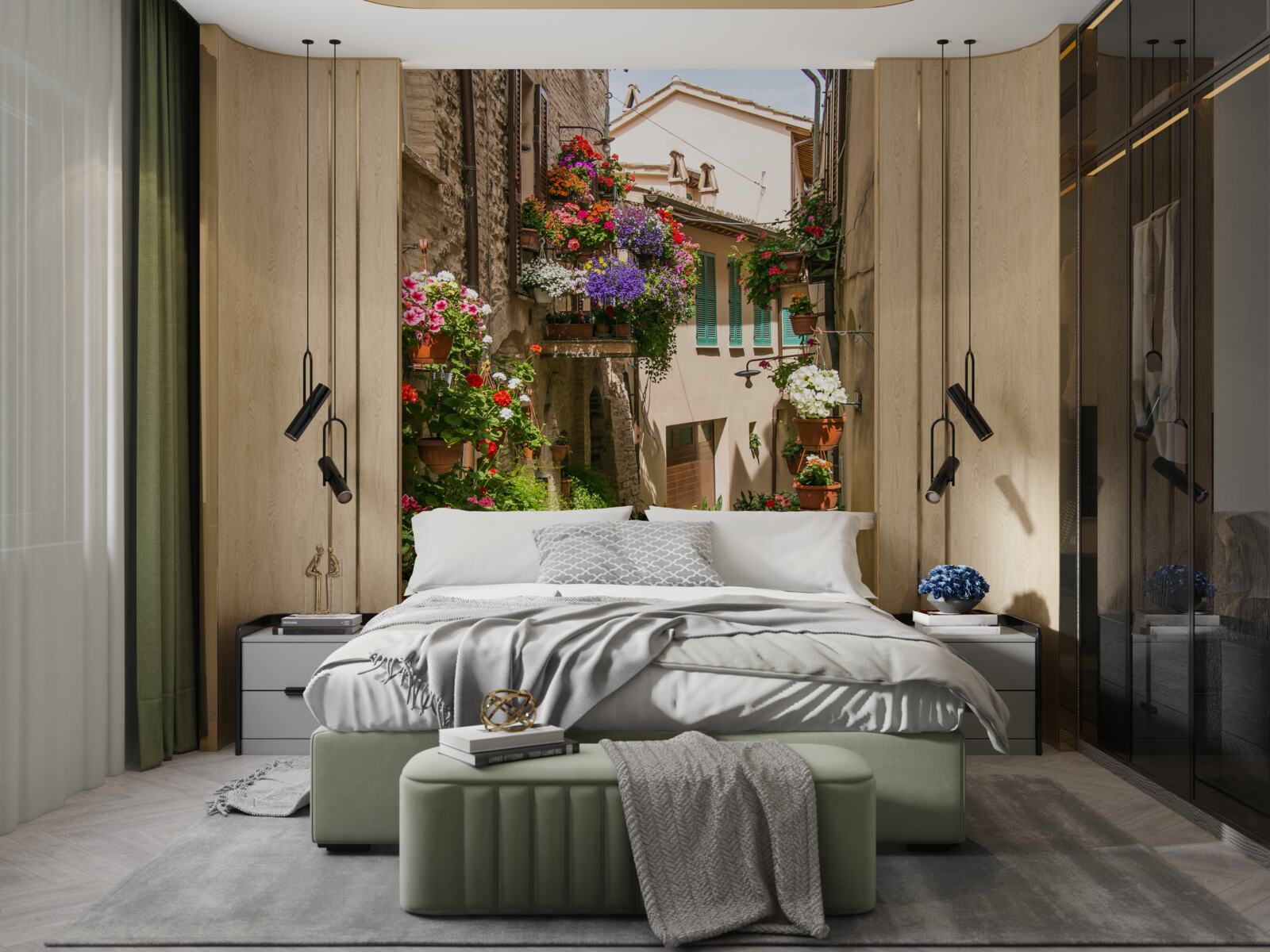 Фотошпалери заросла стара кам'яна дорога