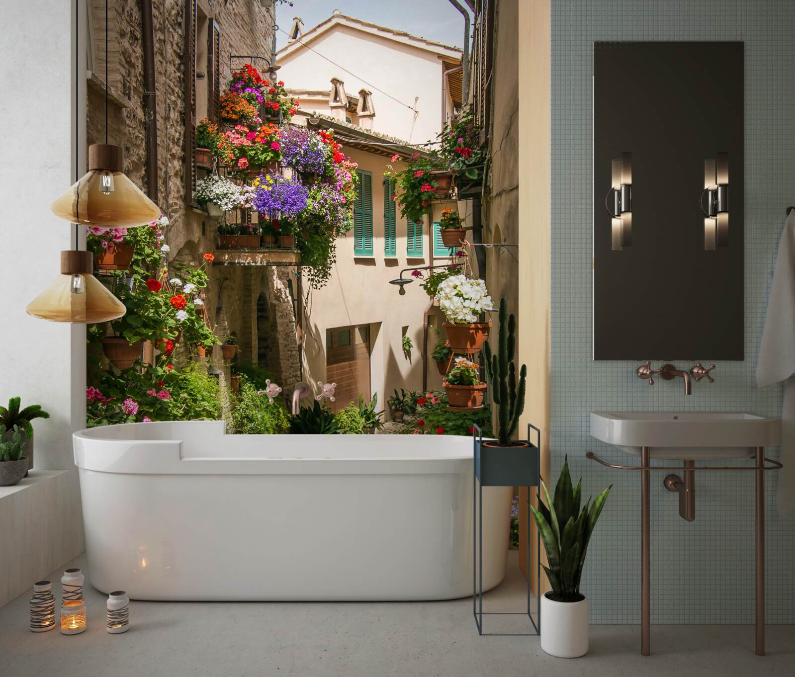 Фотошпалери заросла стара кам'яна дорога