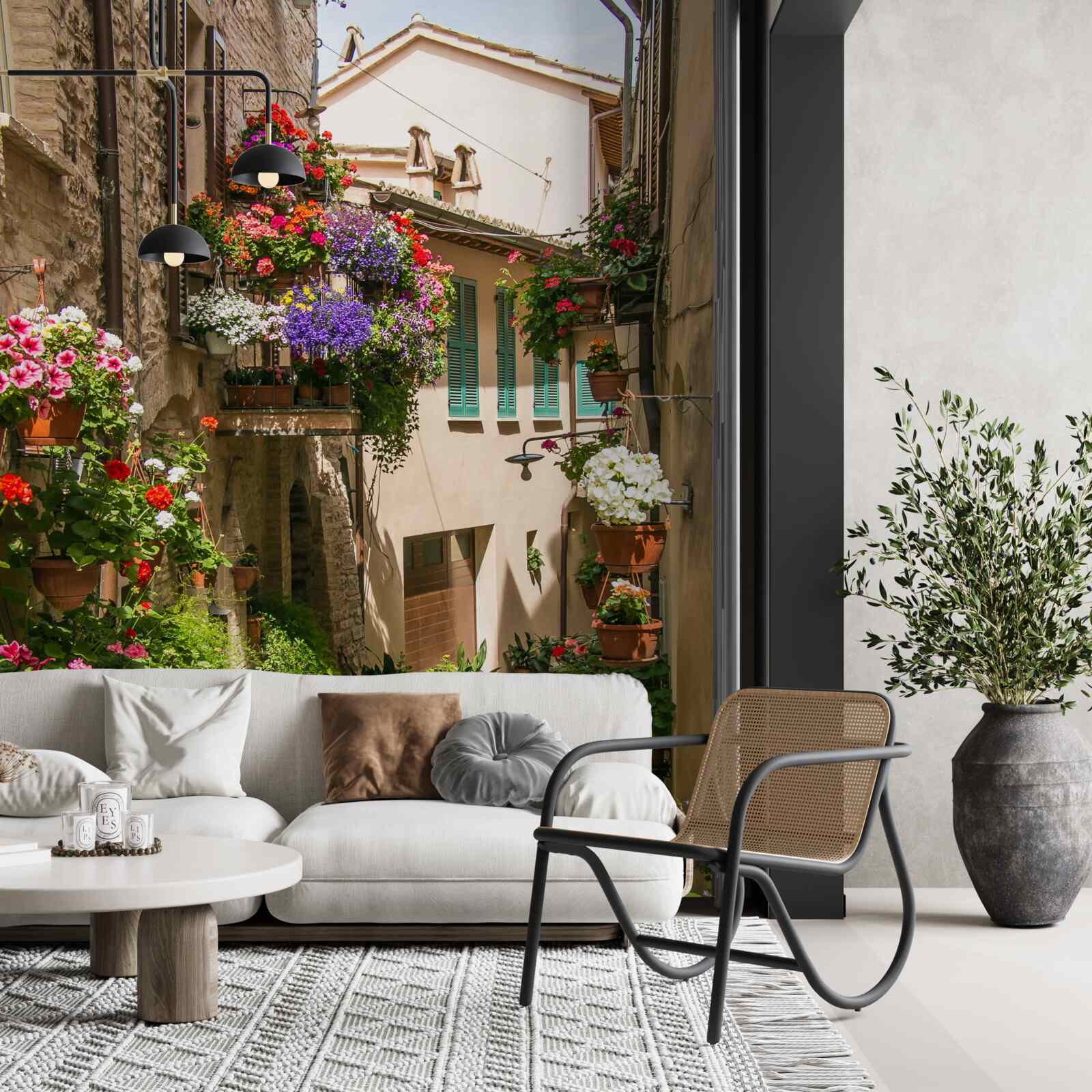 Фотошпалери заросла стара кам'яна дорога