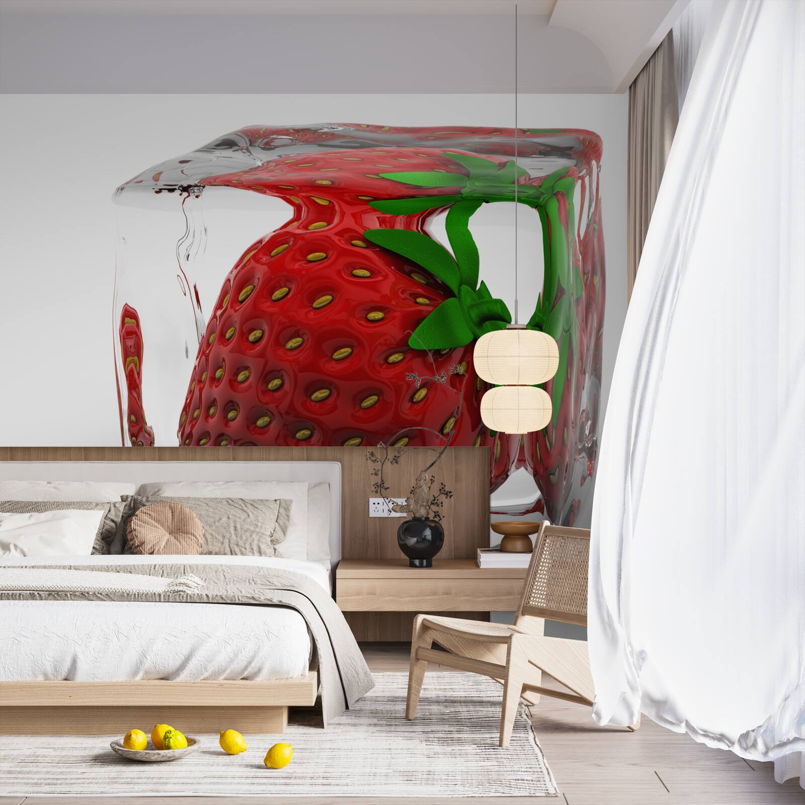 Фотошпалери заморожена полуниця