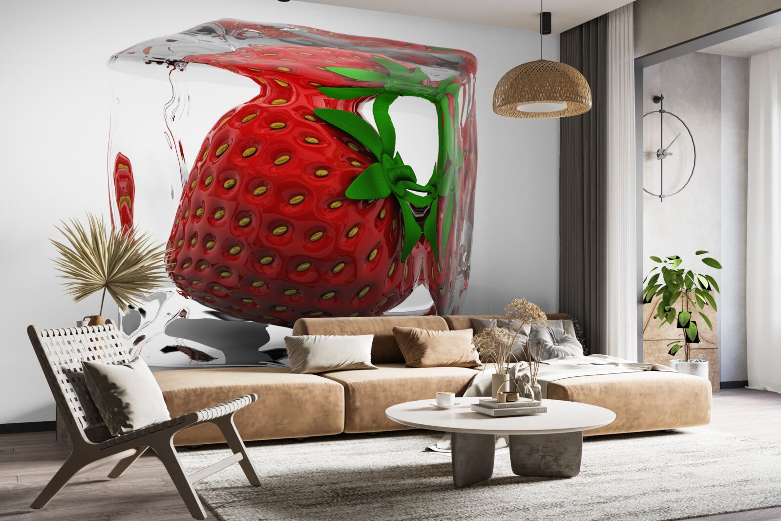 Фотошпалери заморожена полуниця