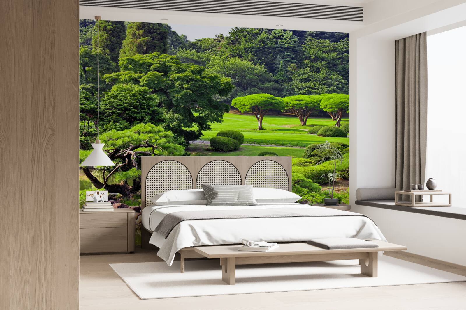 Фотошпалери сади, вкриті зеленню влітку