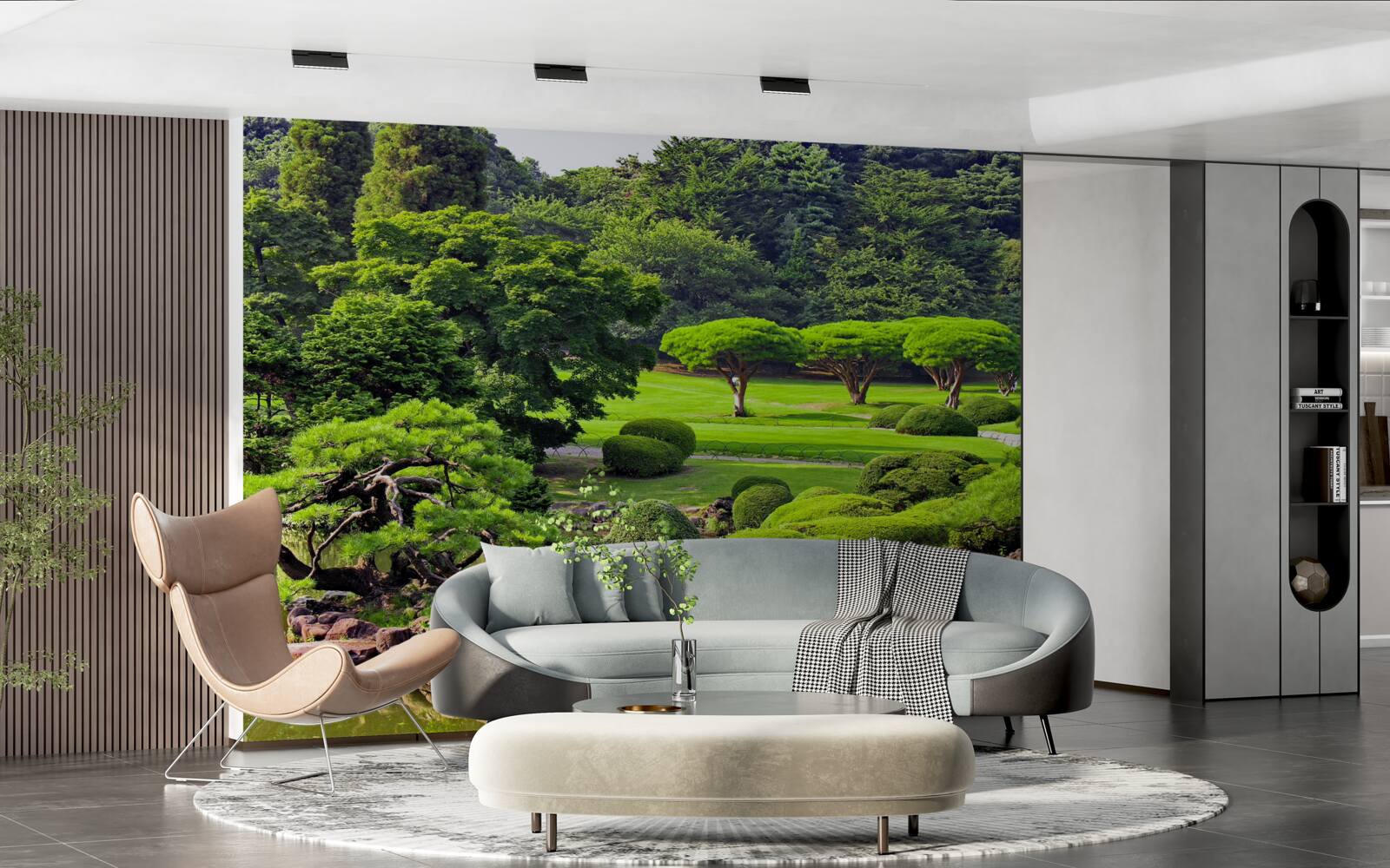 Фотошпалери сади, вкриті зеленню влітку