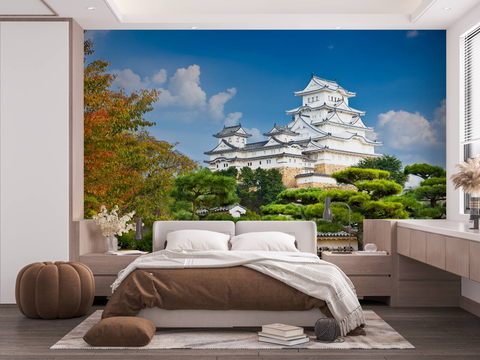 Фотошпалери Японський храм у горах, оточений зеленню