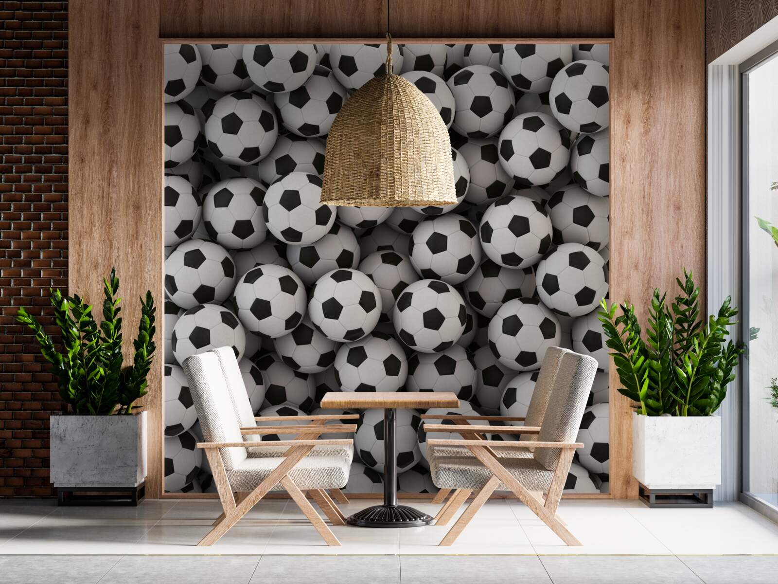 Фотошпалери коробка, повна м'ячів