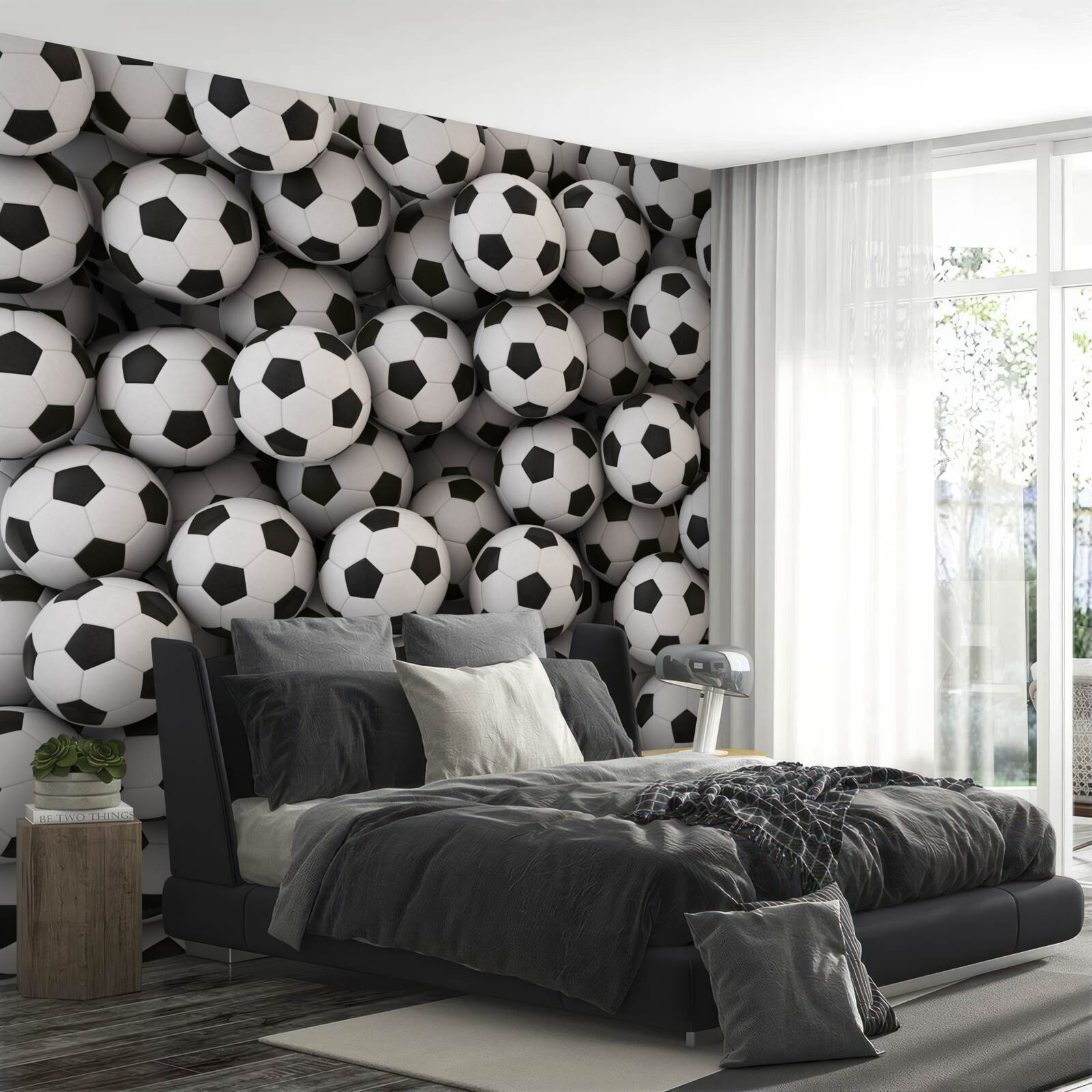 Фотошпалери коробка, повна м'ячів