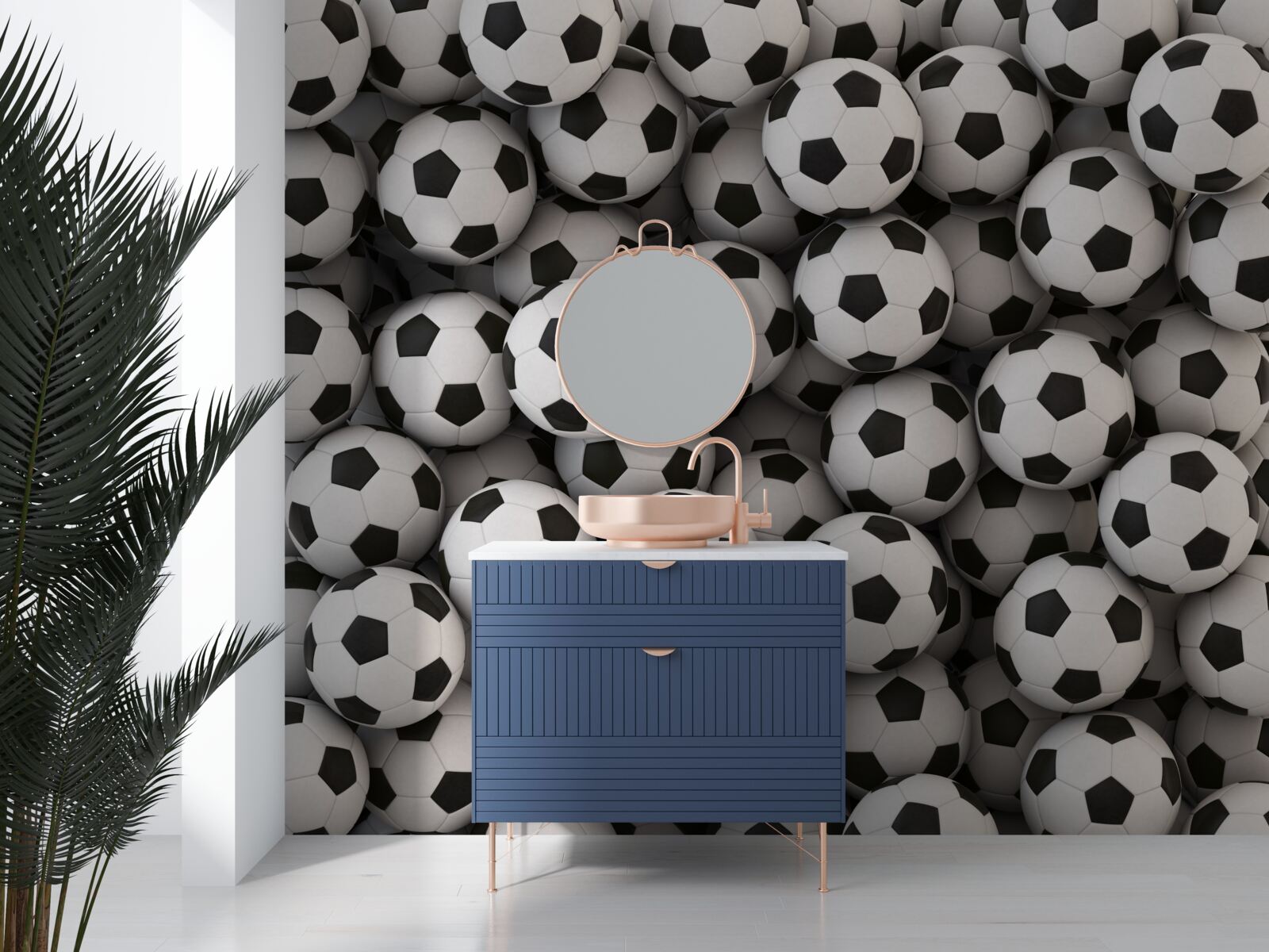 Фотошпалери коробка, повна м'ячів