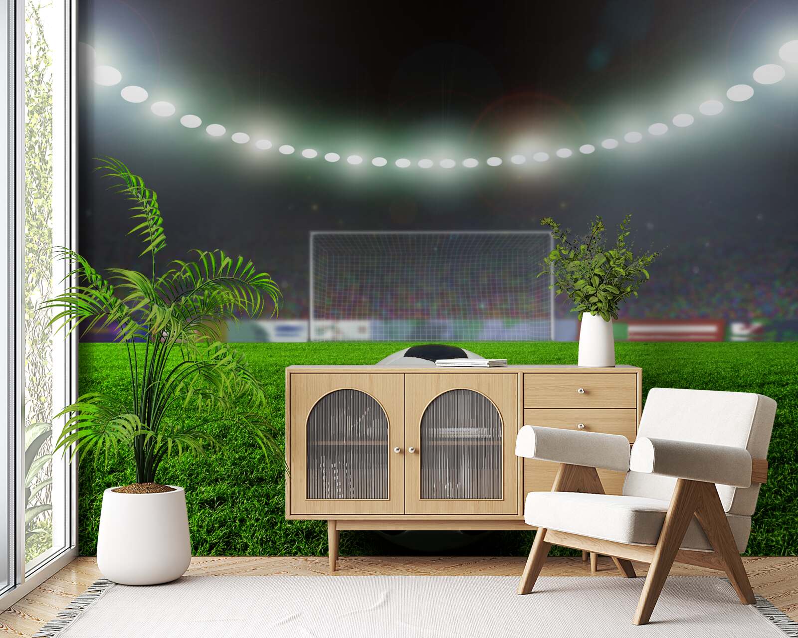 Фотошпалери м'яч летить у напрямку до воріт