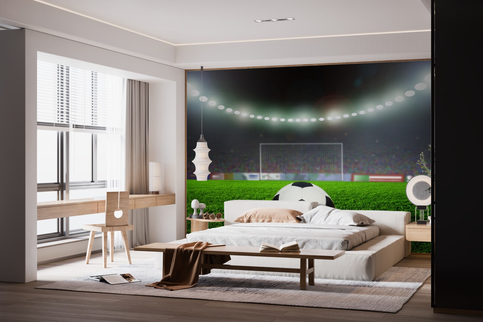 Фотошпалери м'яч летить у напрямку до воріт