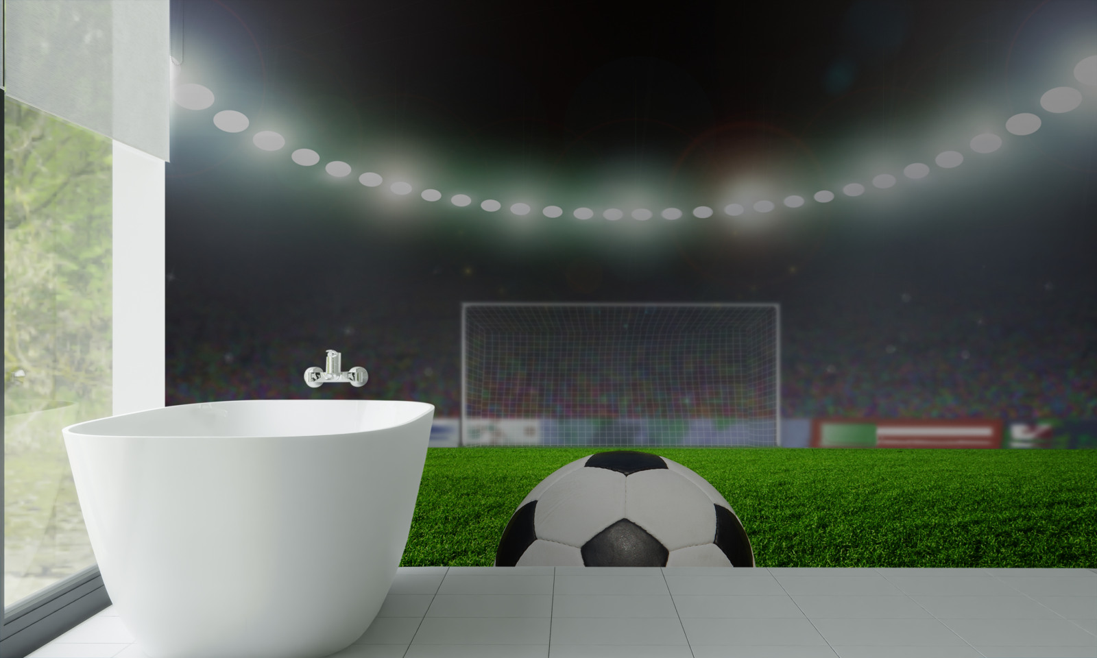 Фотошпалери м'яч летить у напрямку до воріт