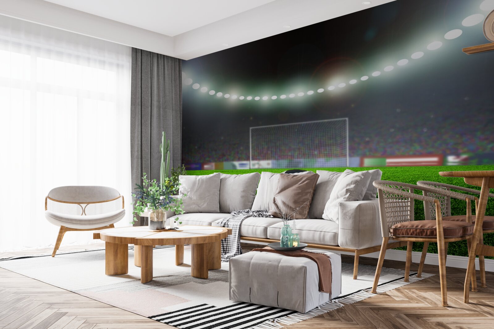 Фотошпалери м'яч летить у напрямку до воріт