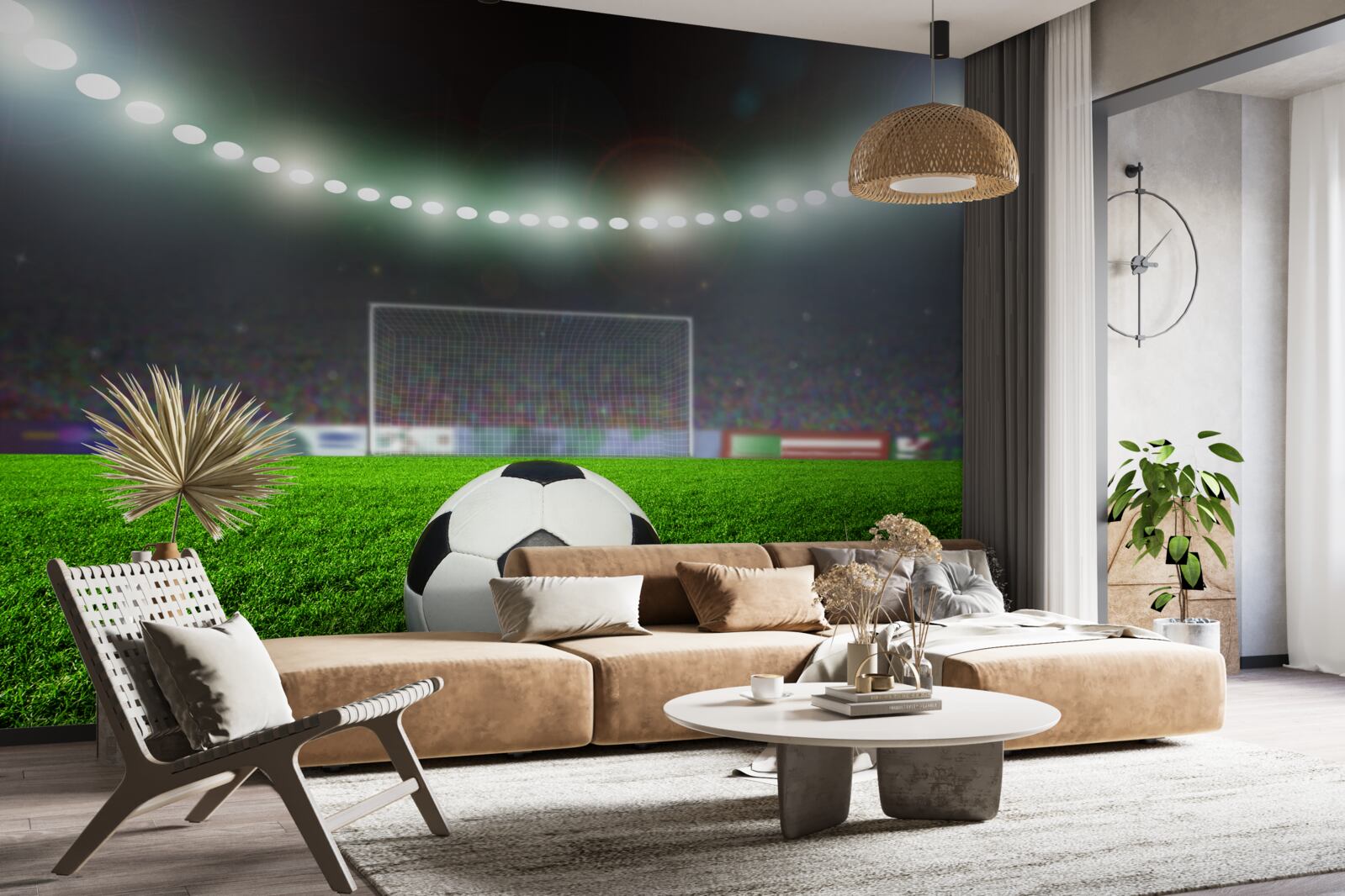 Фотошпалери м'яч летить у напрямку до воріт