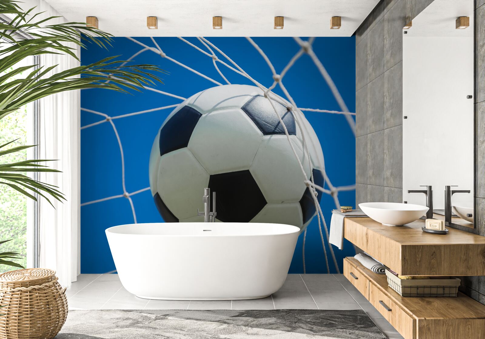 Фотошпалери м'яч у воротах