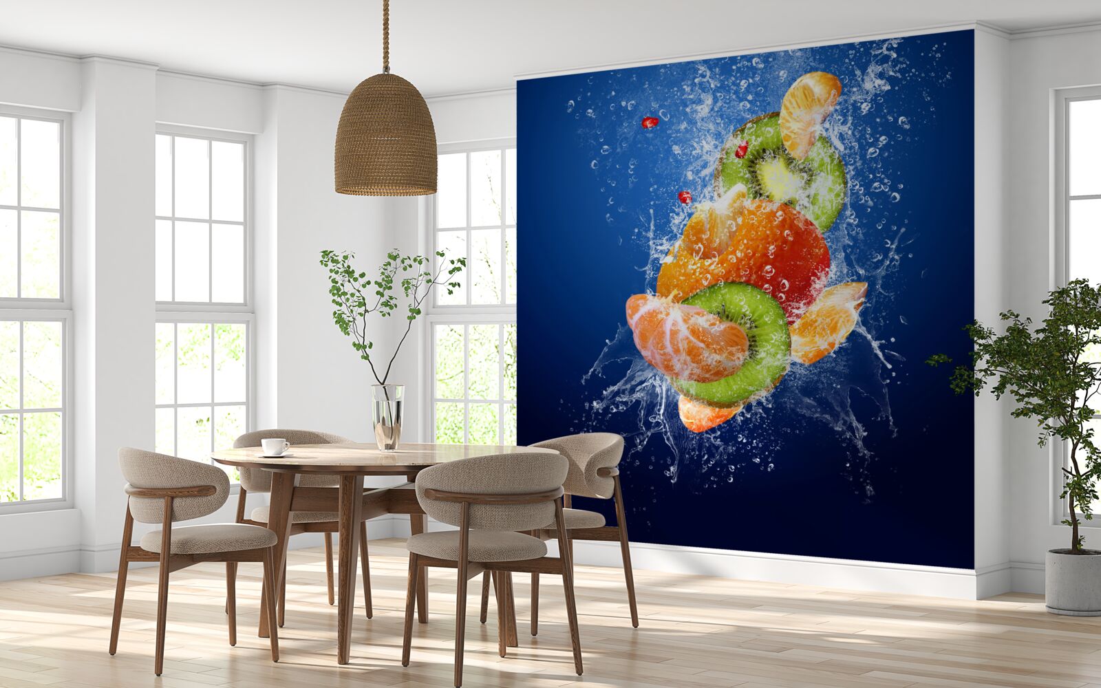 Фотошпалери Фруктовий коктейль з ківі та мандарином