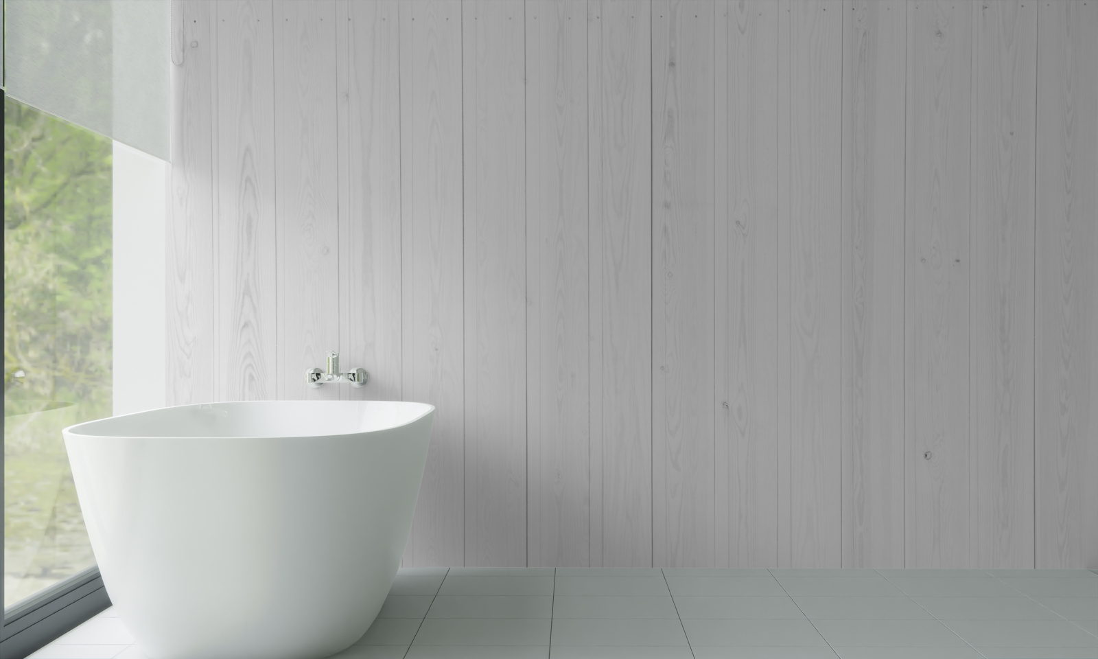 Фотошпалери білий паркет, покладений у вертикальному напрямку