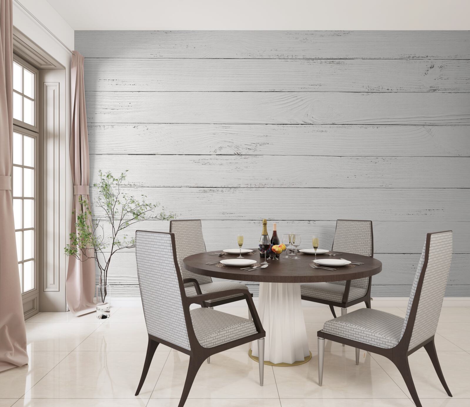 Фотошпалери білі дошки, розташовані горизонтально