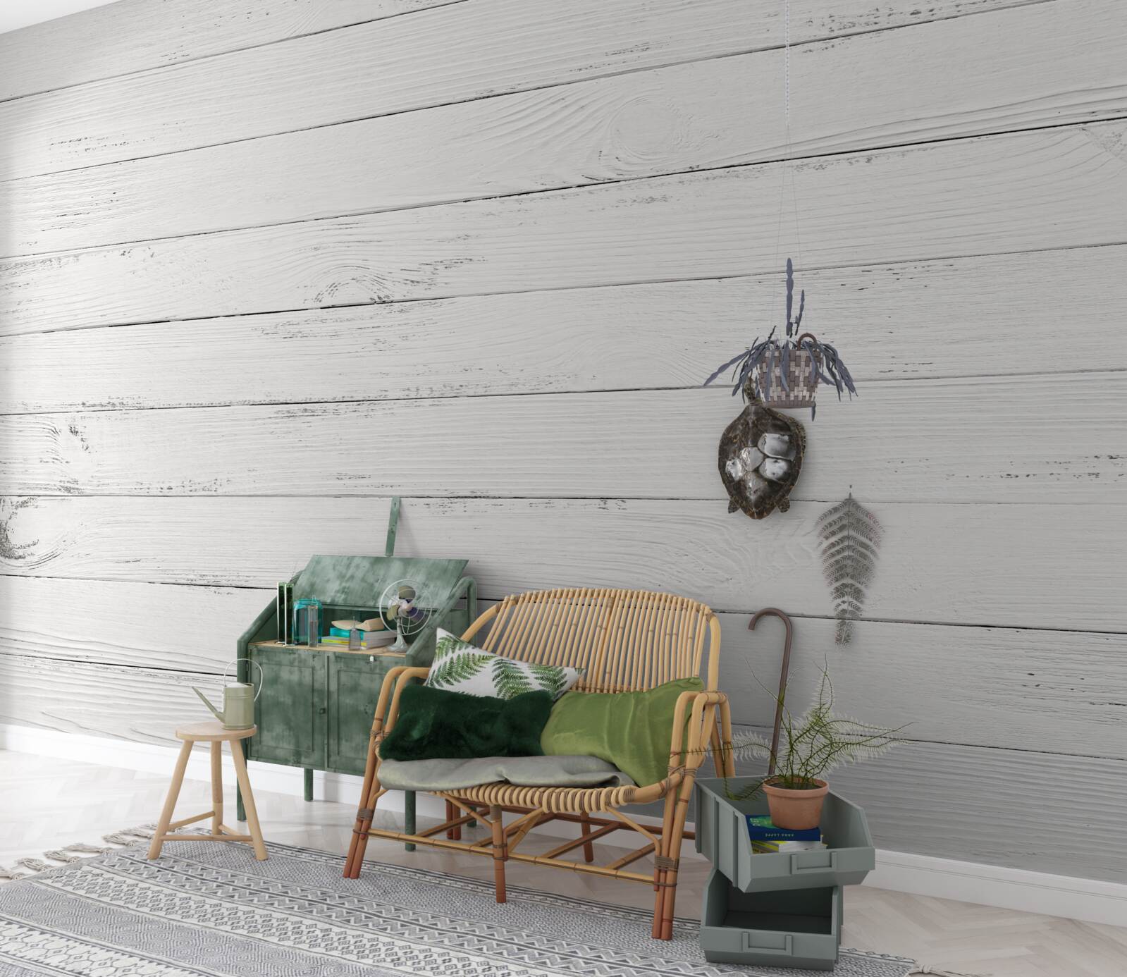 Фотошпалери білі дошки, розташовані горизонтально