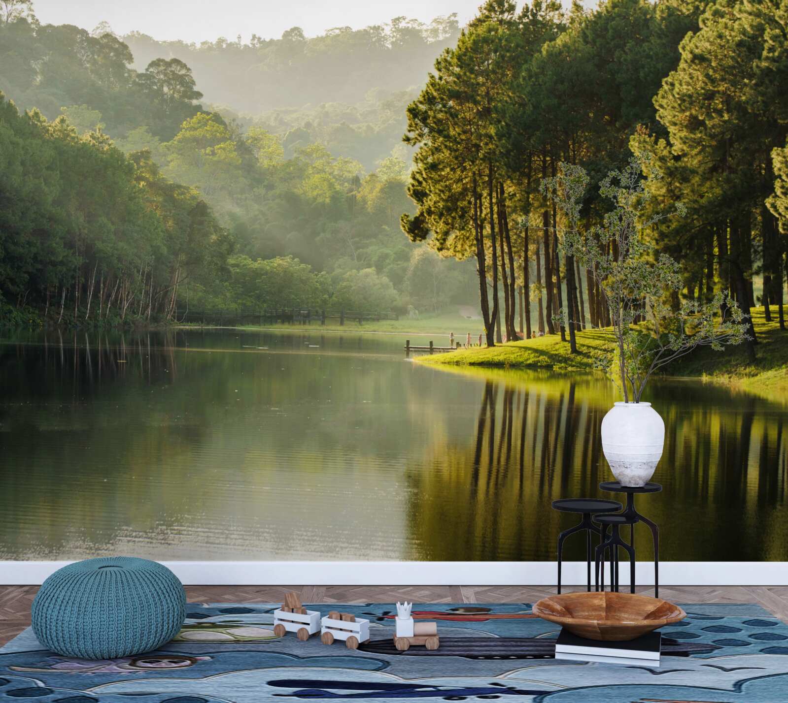 Фотошпалери спокійні струмені гірського потоку