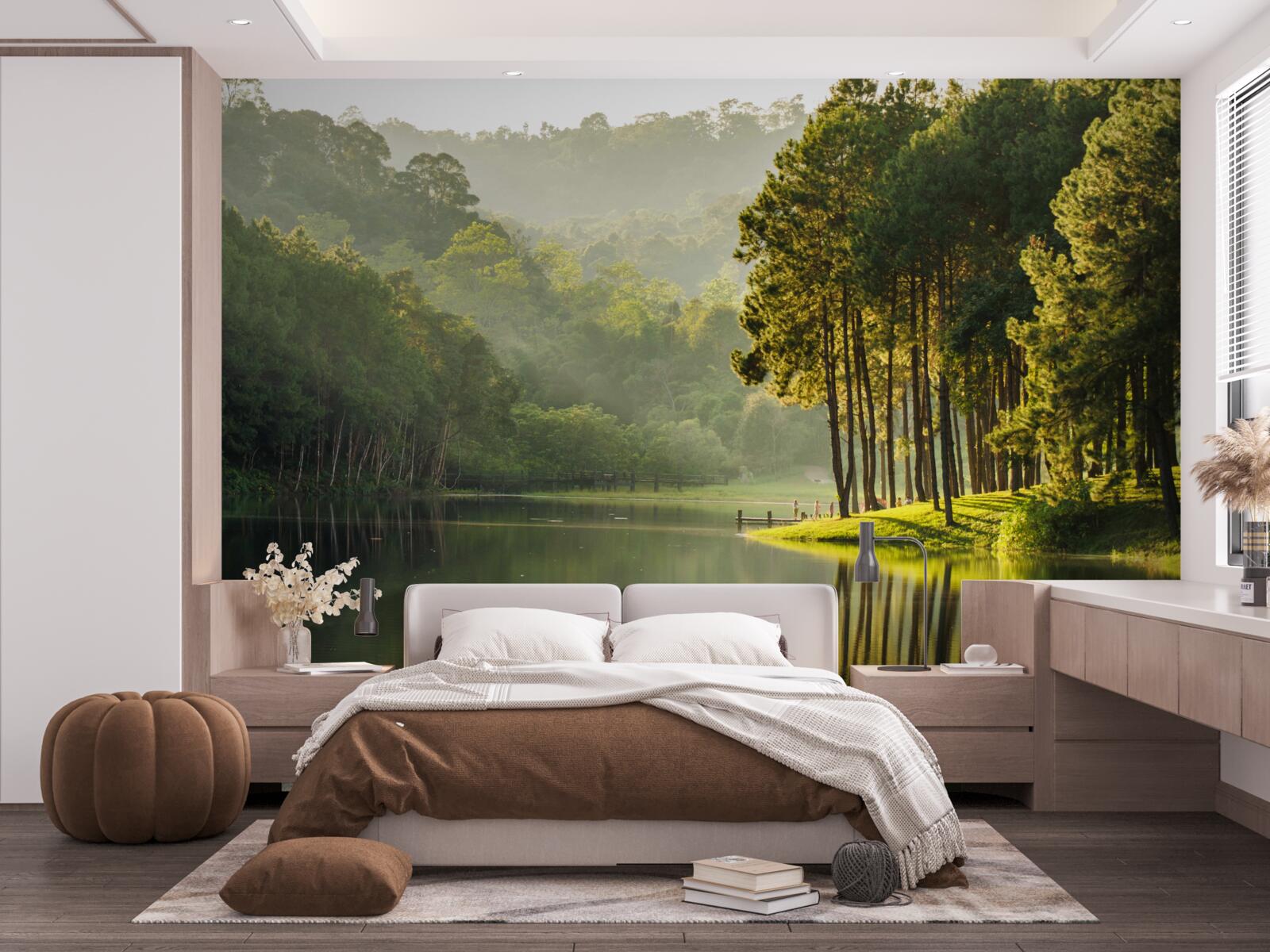 Фотошпалери спокійні струмені гірського потоку