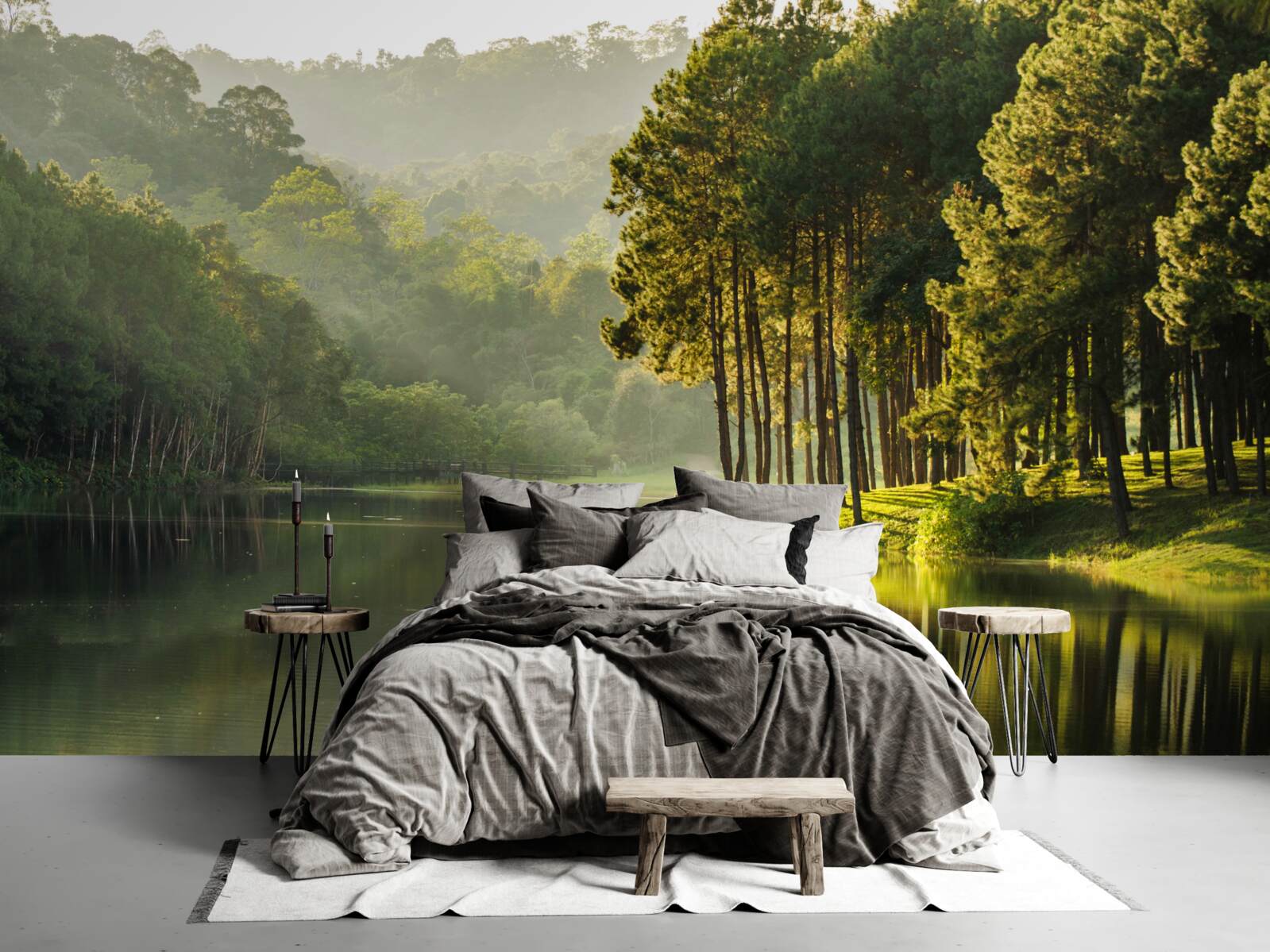 Фотошпалери спокійні струмені гірського потоку