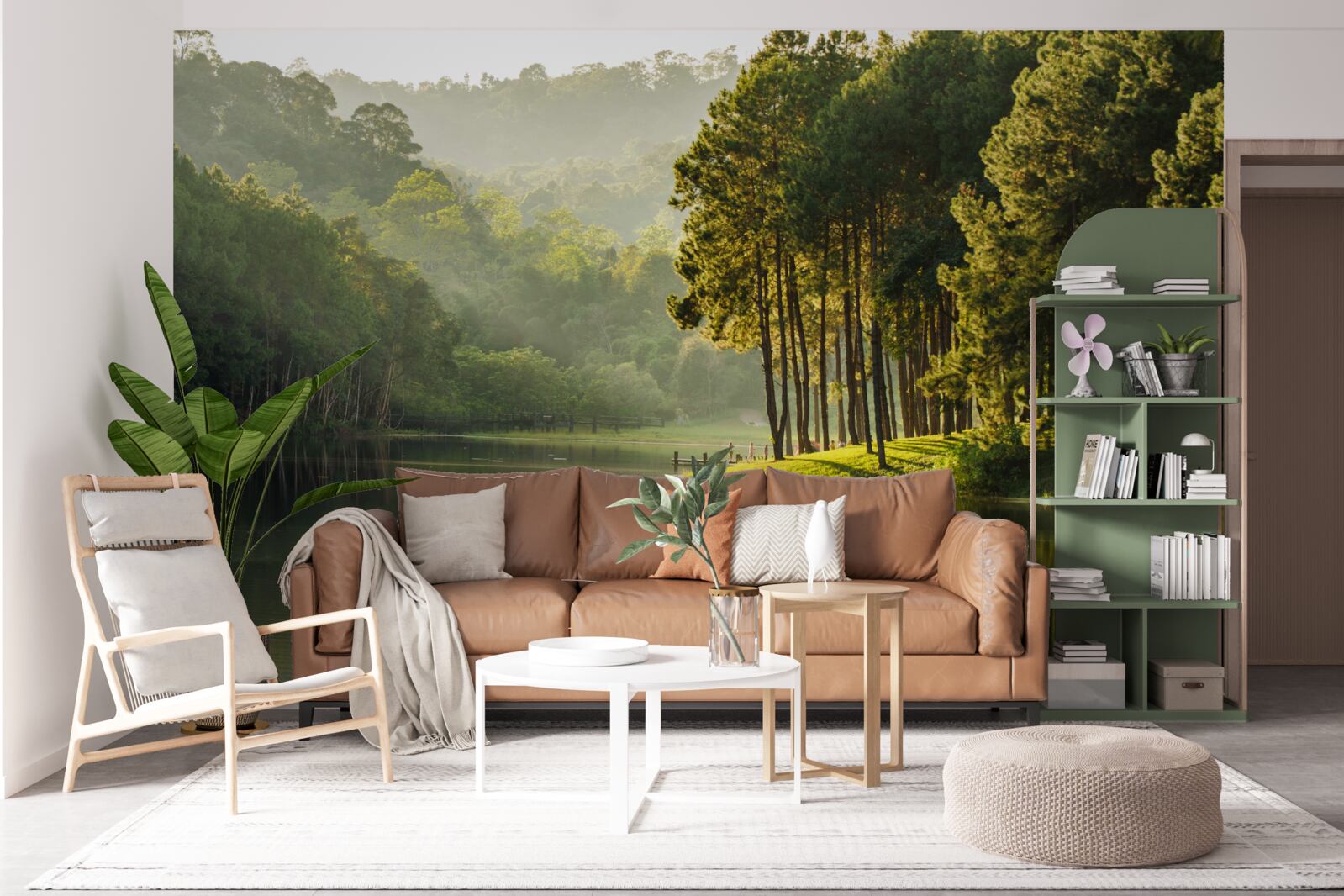 Фотошпалери спокійні струмені гірського потоку