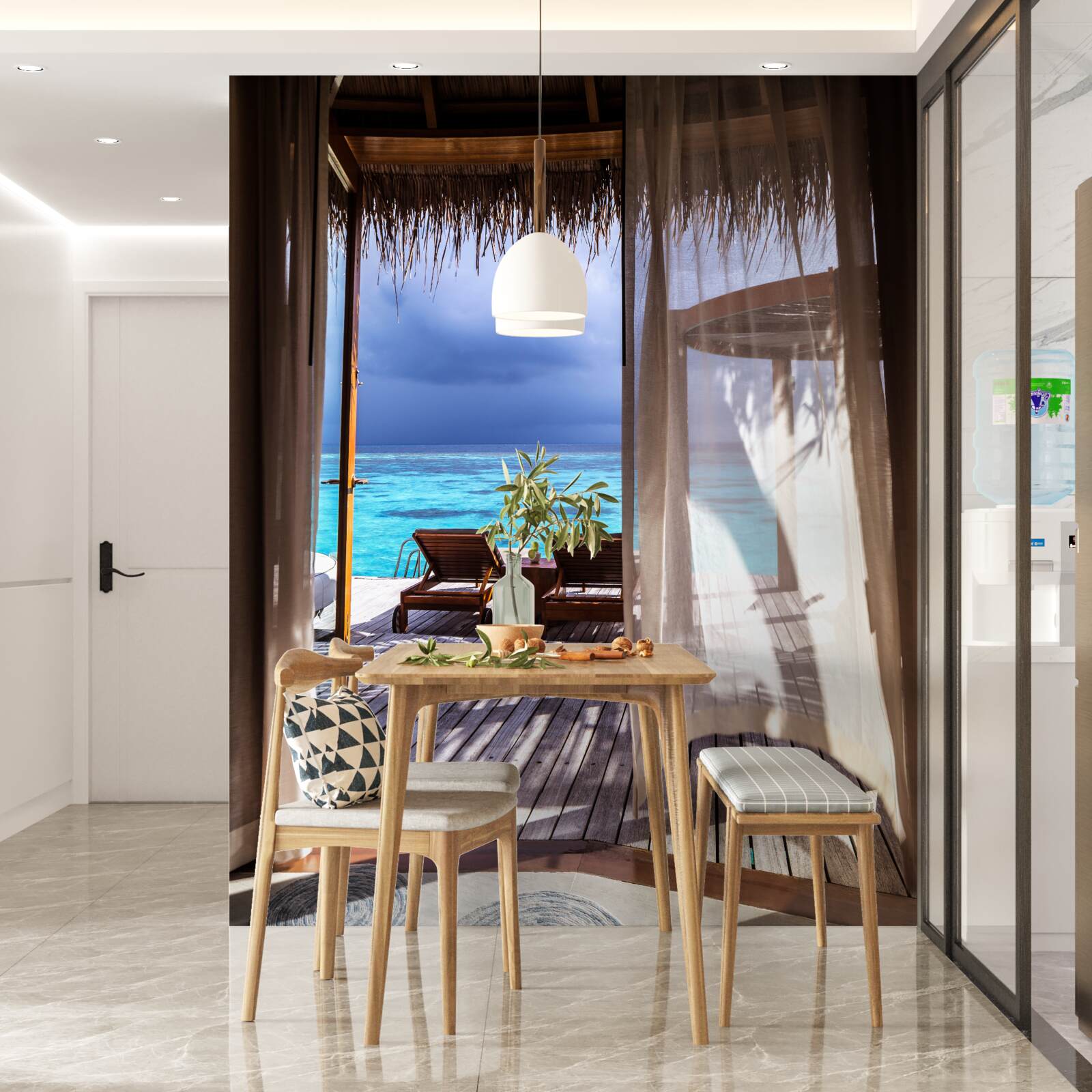 Фотошпалери балкон з видом на океан