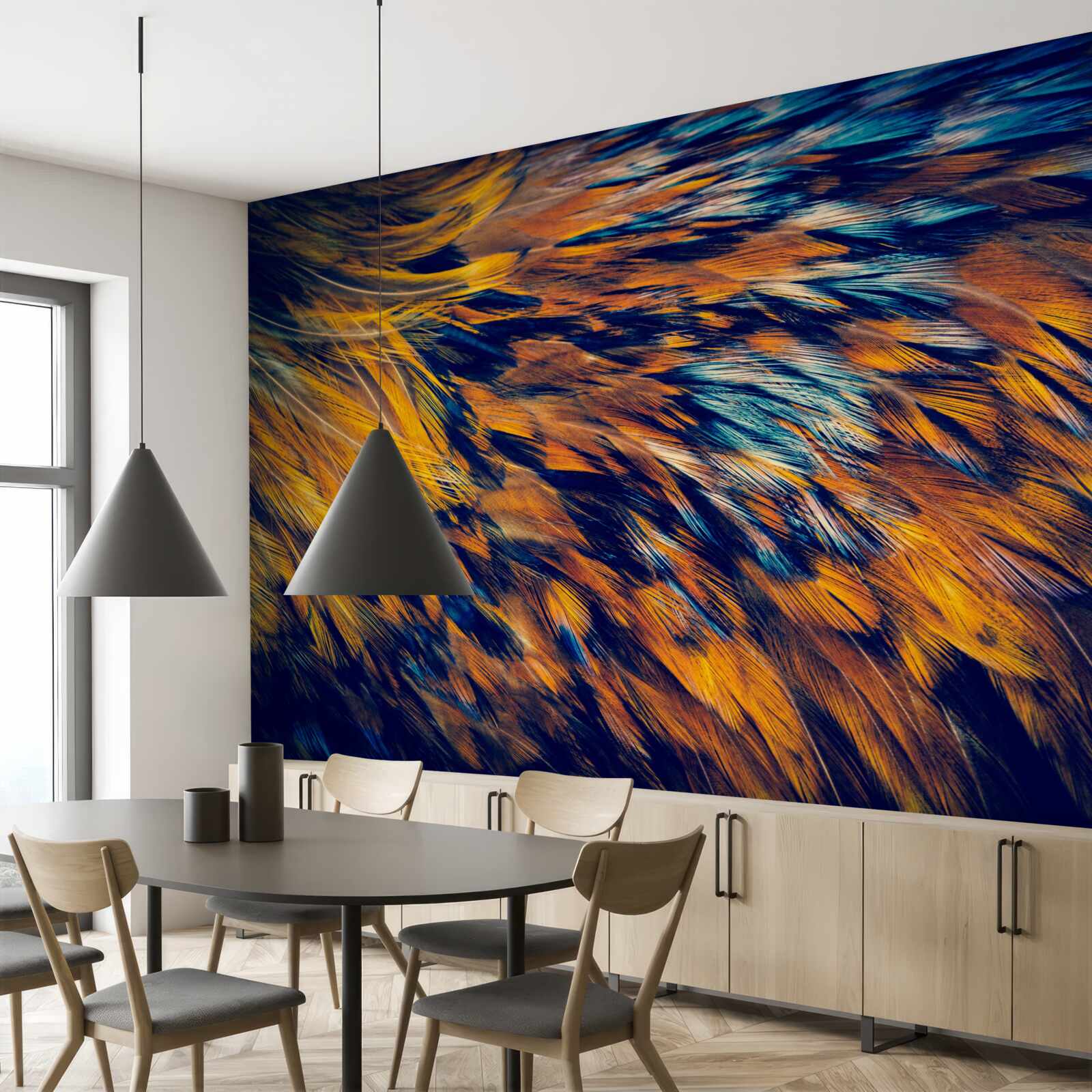 Фотошпалери золоті стебла пшениці в променях призахідного сонця