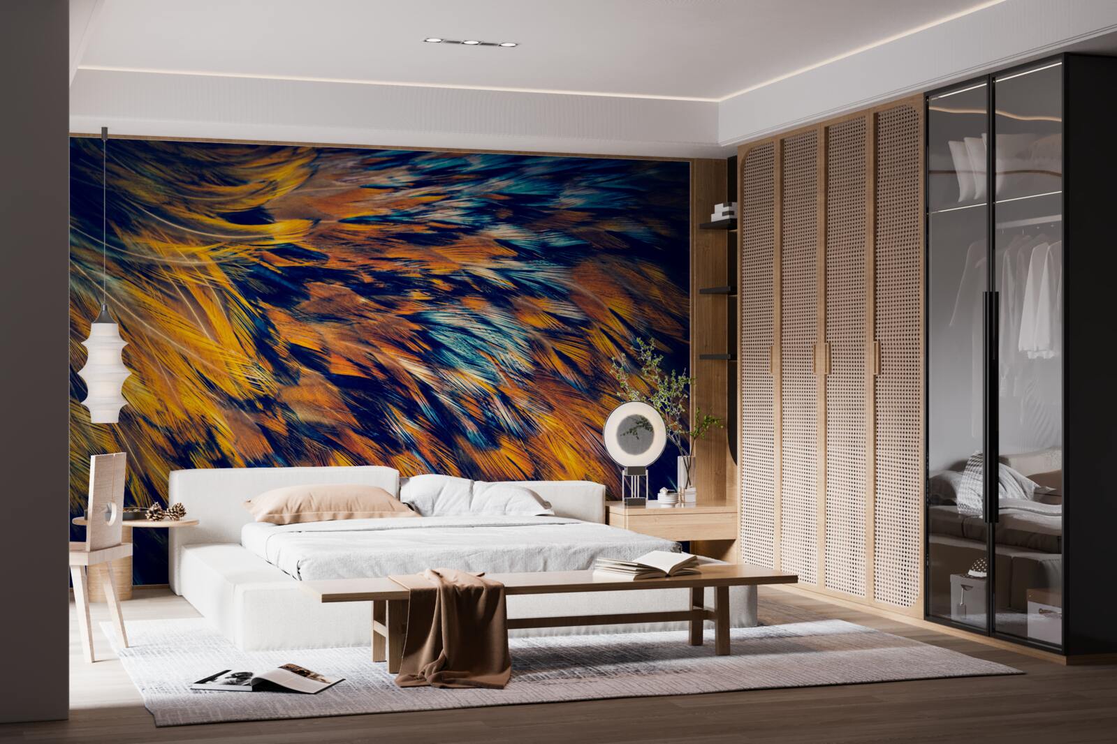 Фотошпалери золоті стебла пшениці в променях призахідного сонця