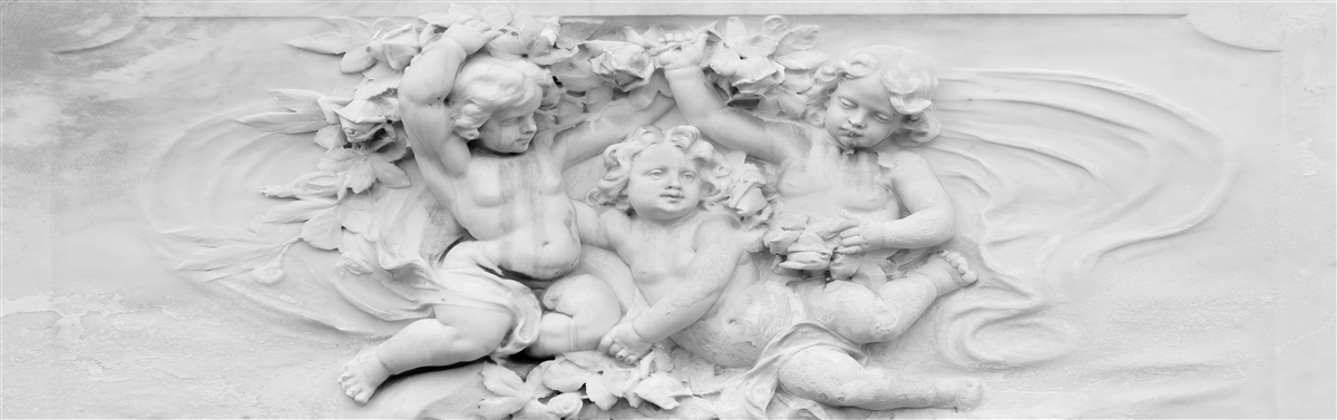 Фотошпалери скульптура хлопчиків-янголят