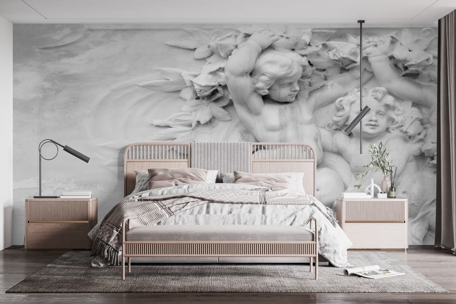 Фотошпалери скульптура хлопчиків-янголят