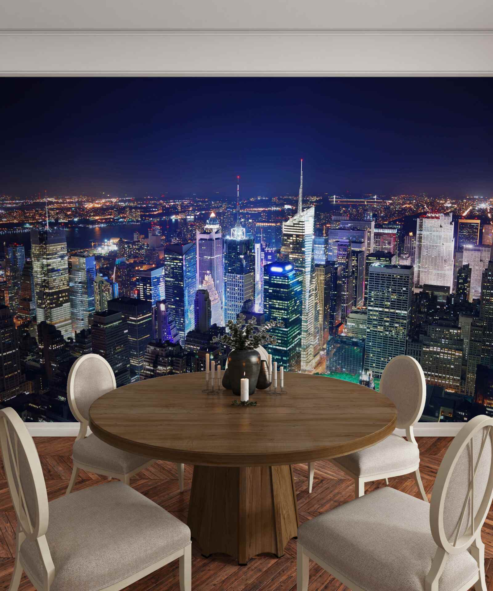 Фотошпалери сяючі вогні нічного міста