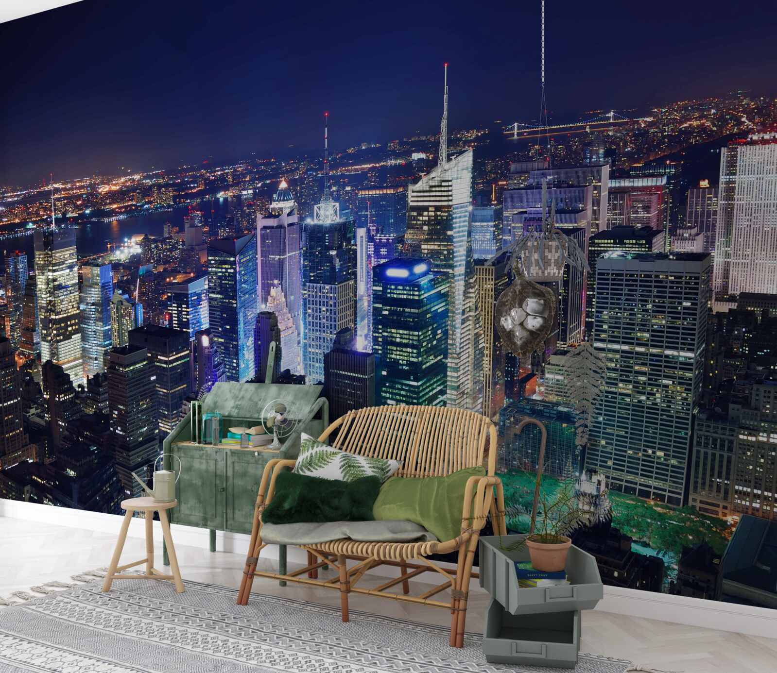 Фотошпалери сяючі вогні нічного міста