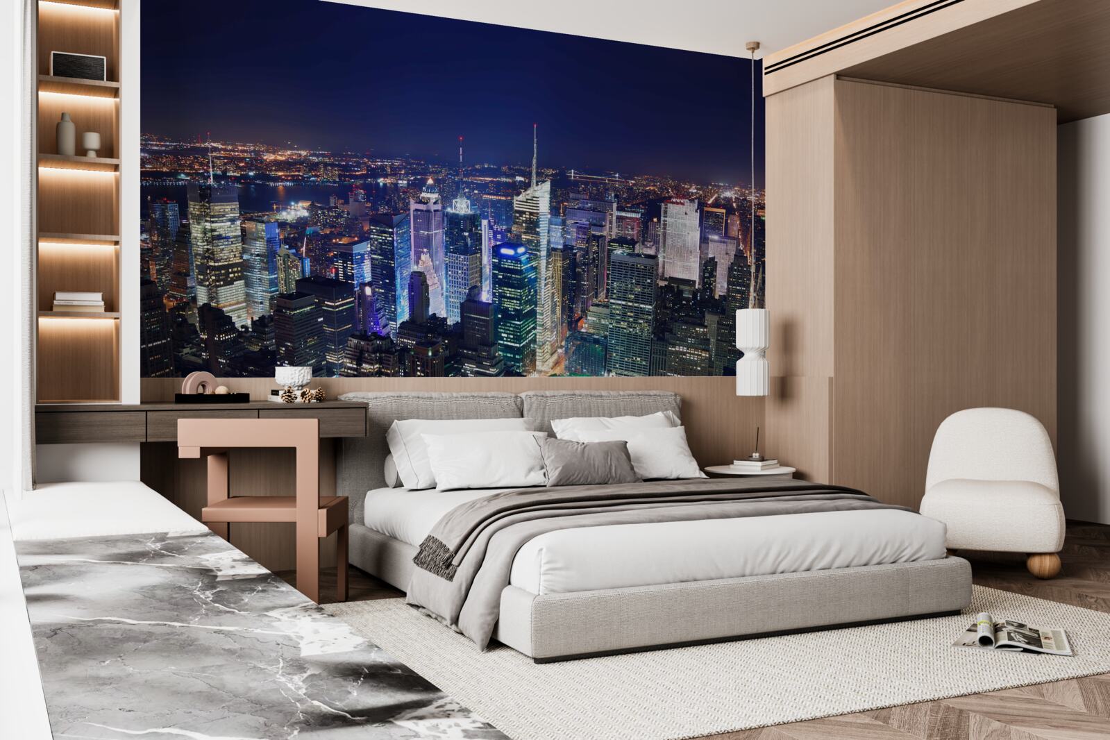 Фотошпалери сяючі вогні нічного міста