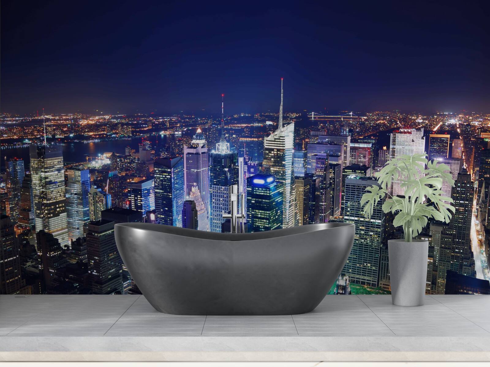 Фотошпалери сяючі вогні нічного міста